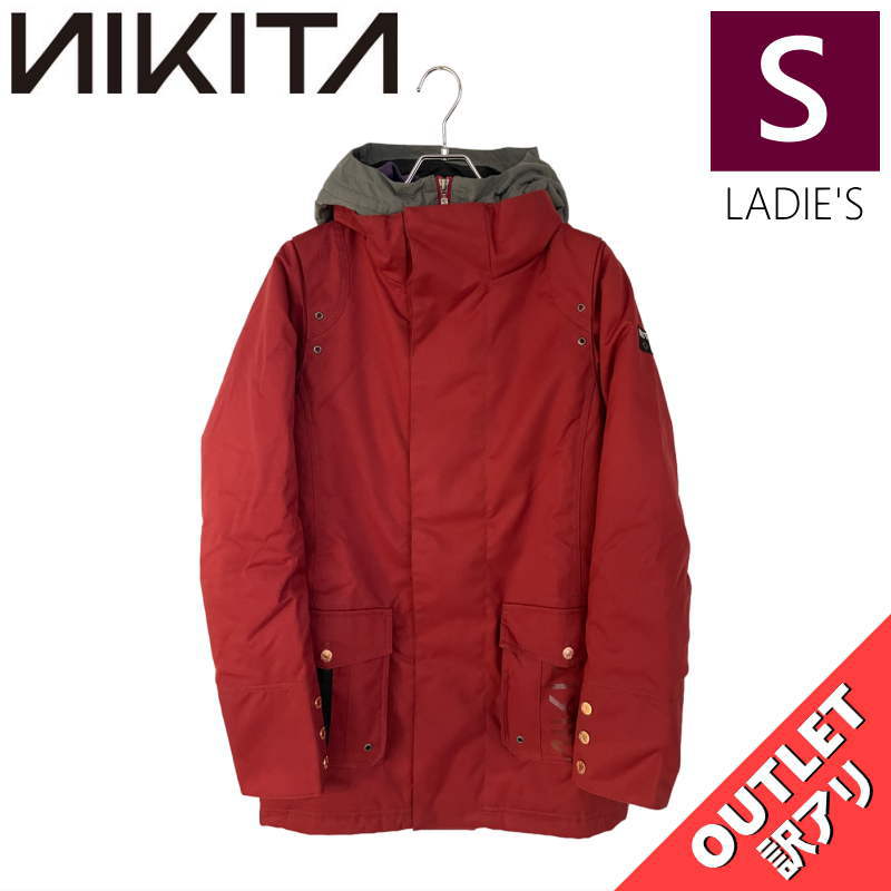 【OUTLET】 NIKITA AUDIO PARKA JKT MERLOT Sサイズ ニキータ オーディオパーカ ジャケット JACKET スノボウェア レデ...