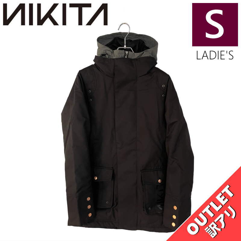 【OUTLET】 NIKITA AUDIO PARKA JKT BLACK Sサイズ ニキータ オーディオパーカ ジャケット JACKET スノボウェア レディース スノーボード スキー 型落ち アウトレット 日本正規品