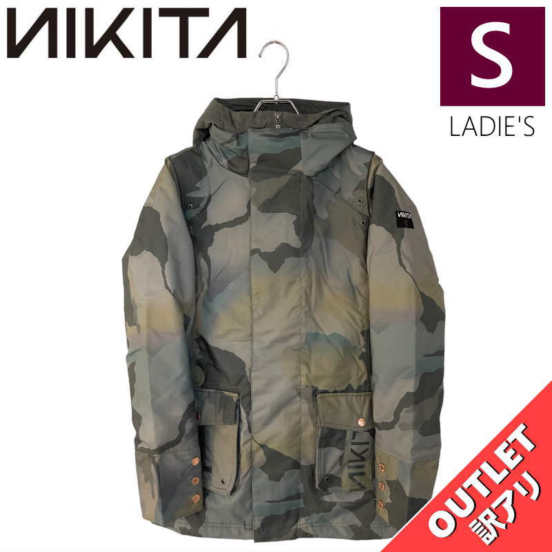 【OUTLET】 NIKITA AUDIO PARKA JKT MOUNTAIN FATIGUE Sサイズ ニキータ オーディオパーカ ジャケット JACKET スノボウェア レディース スノーボード スキー 型落ち アウトレット 日本正規品