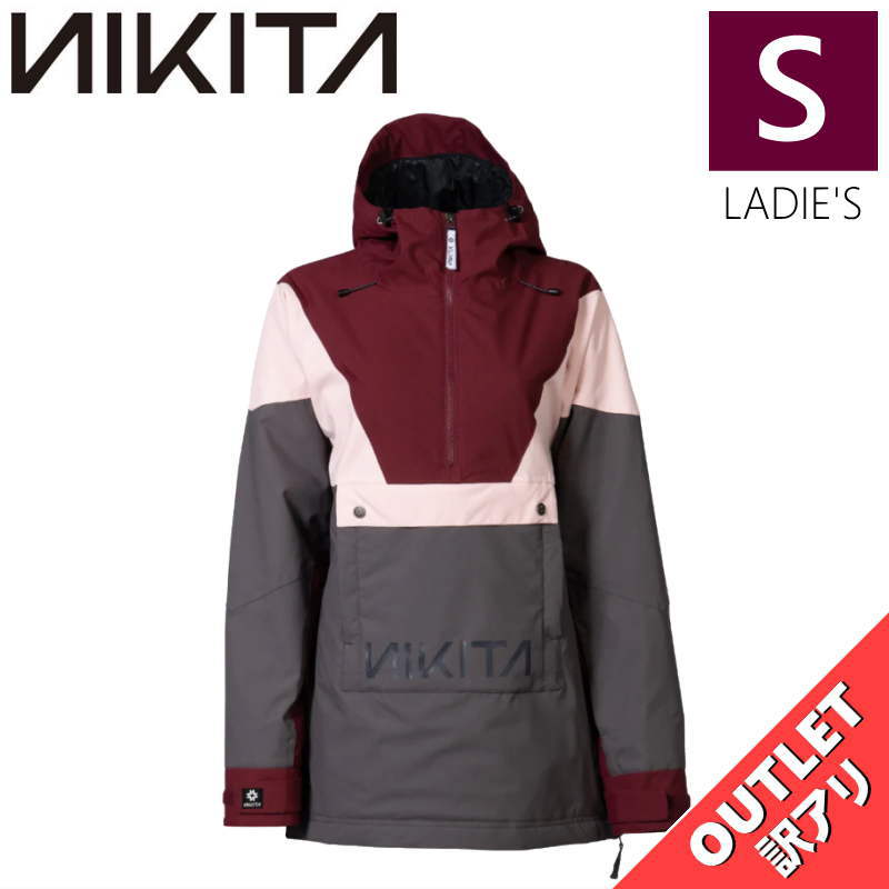 【OUTLET】 NIKITA WILLOW PULLOVER JKT STEEL GREY Sサイズ ニキータ ウィロウ プルオーバー アノラック ジャケット JACKET スノボウェア レディース スノーボード スキー ハイスペック シンプルスタイル 型落ち アウトレット 日本正規品