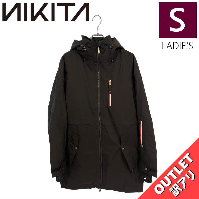 【OUTLET】 NIKITA LARCH JKT BLACK Sサイズ ニキータ ラーチ ジャケット JACKET スノボウェア レディース スノーボード ス...