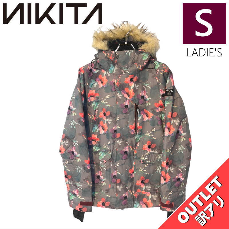 【OUTLET】 NIKITA HAWTHORNE PRINT JKT GRUNGE FLORAL Sサイズ ニキータ ホーソーン プリント ジャケット JACKET スノボウェア レディース スノーボード スキー 型落ち アウトレット 日本正規品