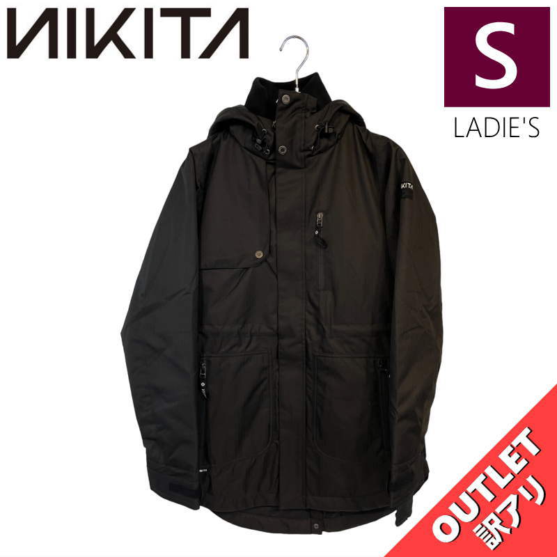 【OUTLET】 NIKITA ECO BLACK JKT BLACK Sサイズ ニキータ エコ ブラック ジャケット JACKET スノボウェア レディース スノーボード スキー ハイスペック シンプルスタイル 型落ち アウトレット 日本正規品