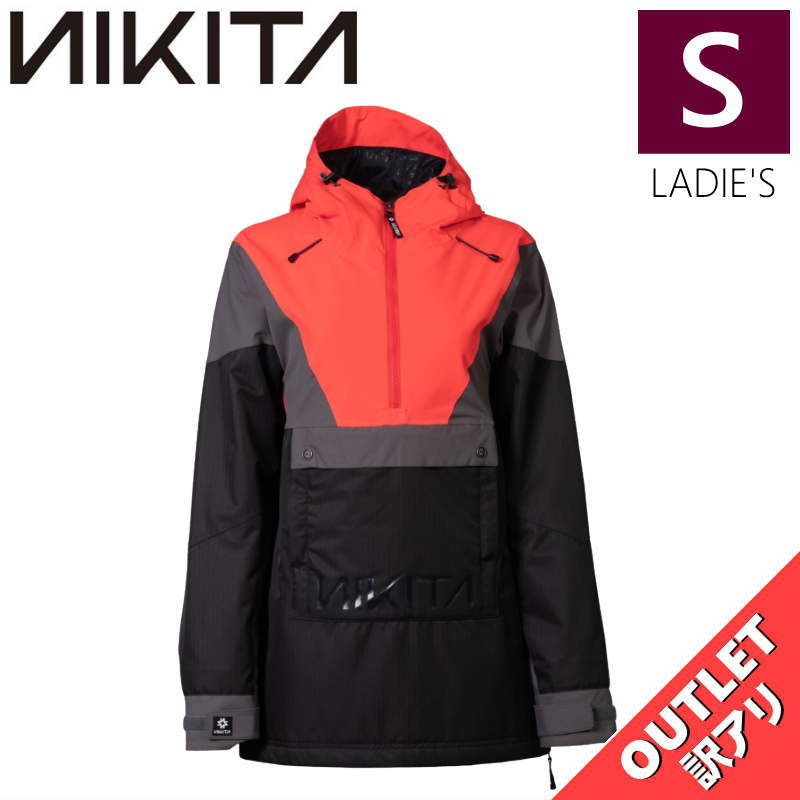 【OUTLET】 NIKITA ECO BLACK ANORAK JKT BLACK Sサイズ ニキータ エコ ブラック アノラック ジャケット JACKET スノボウェア レディース スノーボード スキー ハイスペック シンプルスタイル 型落ち アウトレット 日本正規品