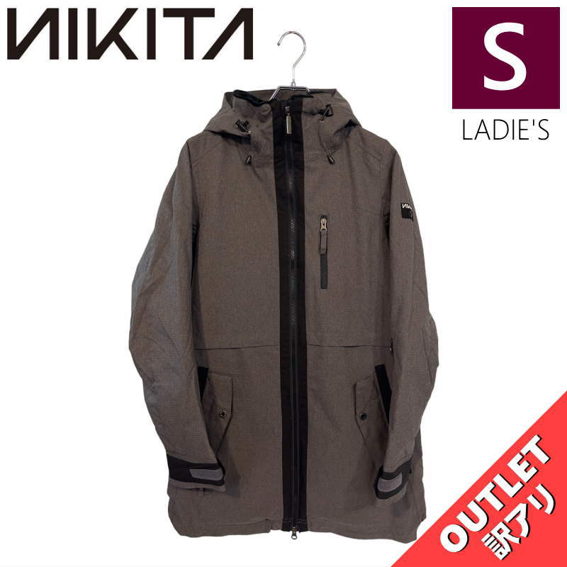 【OUTLET】 NIKITA LARCH JKT STEEL GREY Sサイズ ニキータ ラーチ ジャケット JACKET スノボウェア レディース スノーボード スキー シンプルスタイル 型落ち アウトレット 日本正規品