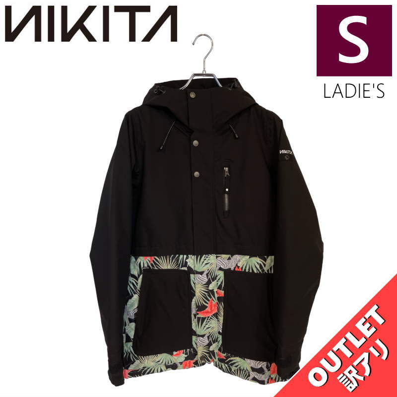 【OUTLET】 NIKITA SYCAMORE JKT BLACK Sサイズ ニキータ シカモア ジャケット JACKET スノボウェア レディース スノーボード スキー ハイスペック シンプルスタイル 型落ち アウトレット 日本正規品