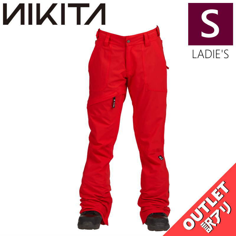 【OUTLET】NIKITA WHITE PINE STRETCH PNT RED Sサイズ ニキータ ホワイトパインストレッチ パンツ PANT スノボウェア レディース スノーボード スキー シンプルスタイル アウトレット 型落ち 日本正規品