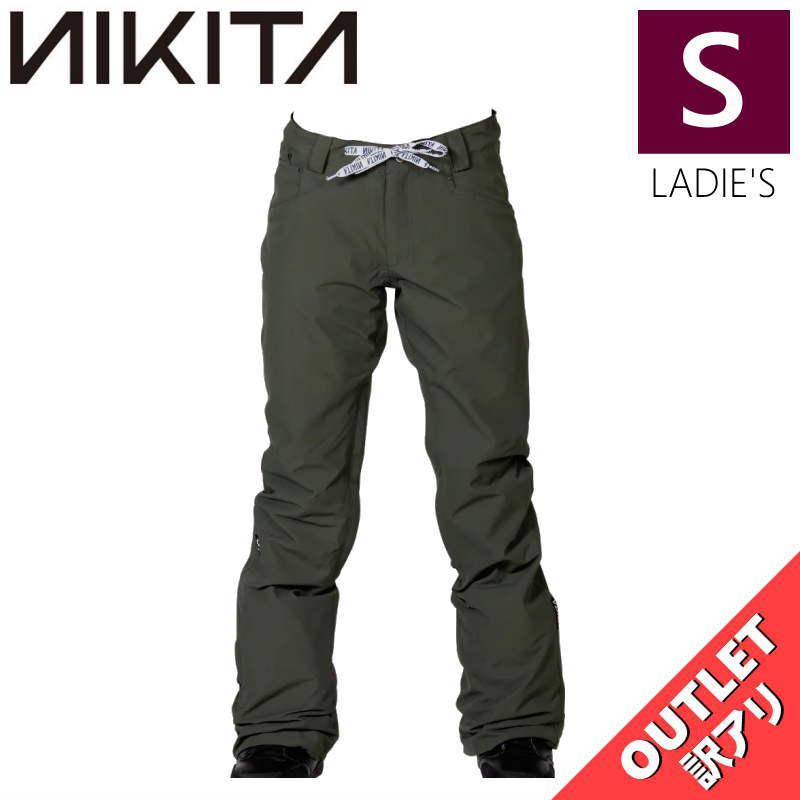 【OUTLET】NIKITA CEDAR SLIM PNT SAGE Sサイズ ニキータ セダースリム パンツ PANT スノボウェア レディース スノーボード スキー シンプルスタイル アウトレット 型落ち 日本正規品