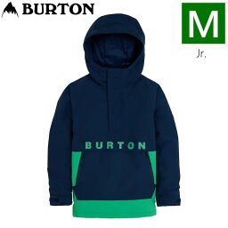 ● BURTON KD FROSTNER ANORAK JKT カラー:DRSBLU GLYGRN Mサイズ バートン フロストナー アノラック ジャケット JACKET 子供用 キッズ ジュニア スノーボード スキー 日本正規品