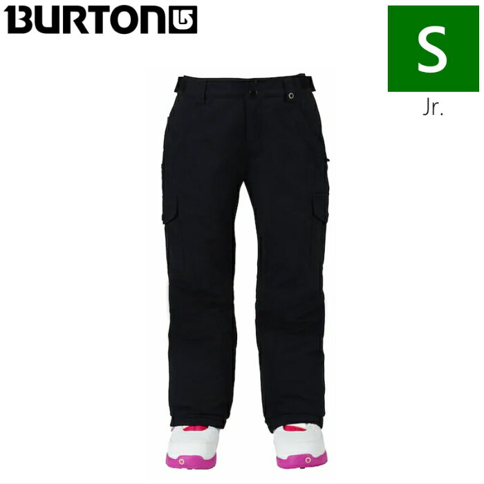 ★Sサイズ 19 BURTON GIRLS ELITE CARGO PNT カラー:TRUE BLACK バートン キッズ ジュニア スノーボードウェア 子ども用 パンツ 雪遊び PANT 日本正規品