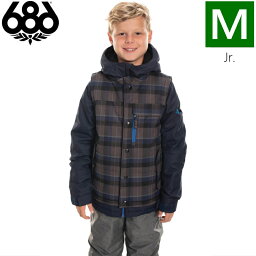 【即納】 686 SCOUT INSULATED JKT カラー:NAVY PLAID COLORBLOCK Mサイズシックスエイトシックス スカウト インシュレイテッド ジャケット JACKET 子供用 スノーボード スキー シンプルスタイル 型落ち 日本正規品