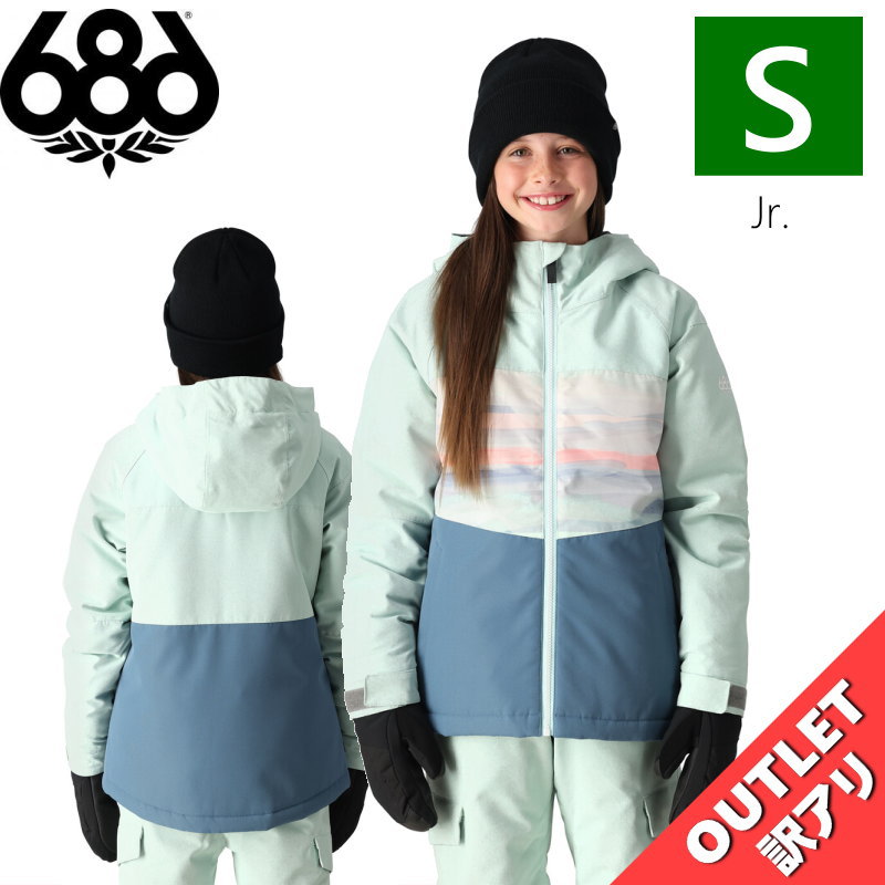 【アウトレット】◎ 686 GIRLS ATHENA INSULATED JKT SEAGLASS COLORBLOCK Sサイズ シックスエイトシックス ジャ...