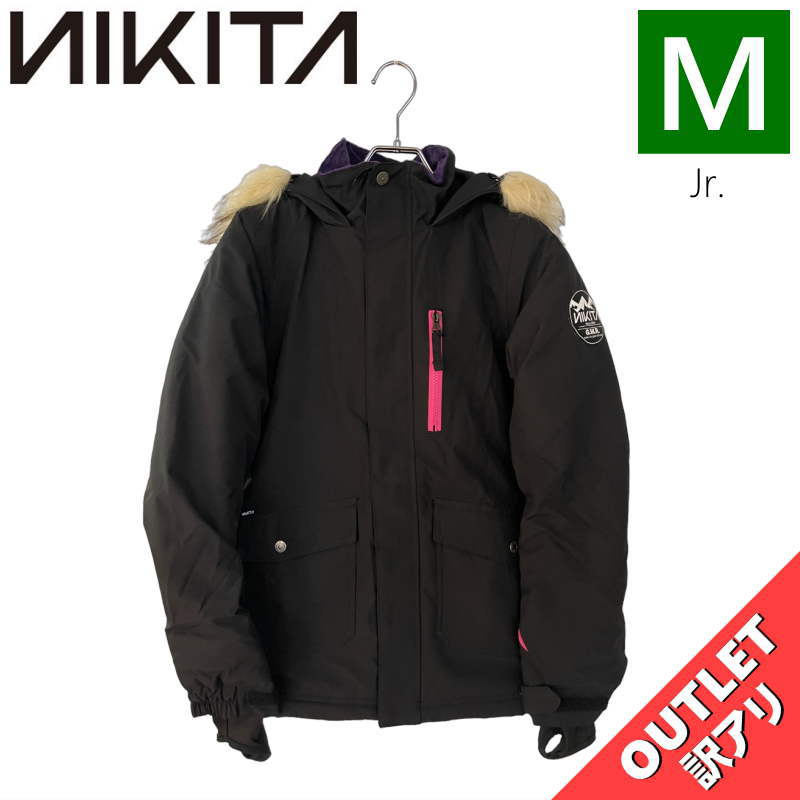 【OUTLET】☆NIKITA GIRLS ESPAN JKT BLACK Mサイズ キッズ ジュニア ニキータ エスパン ジャケット JACKET 子供用 ス...