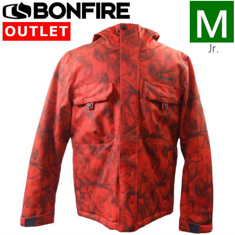 【78%OFF/OUTLET】 ジュニアBONFIRE PITCH JKT RED HAZE Mサイズ キッズ ジュニア 子供用 スノーボード スノボウェア ス...