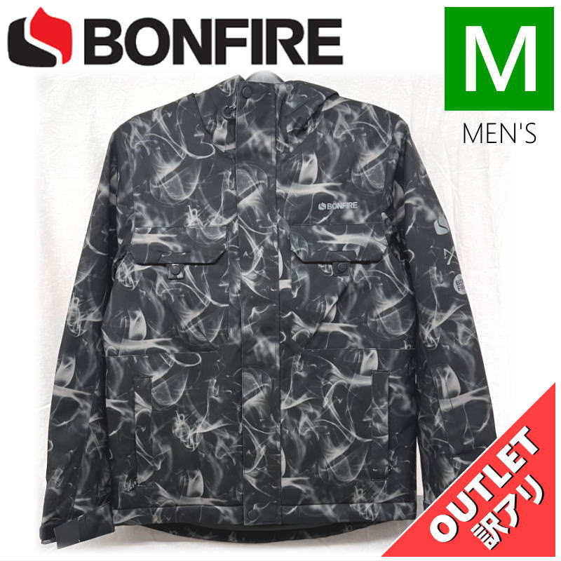 【78%OFF/OUTLET】 ジュニアBONFIRE PITCH JKT BLACK SMOKE Mサイズ キッズ ジュニア 子供用 スノーボード スノボウェ...
