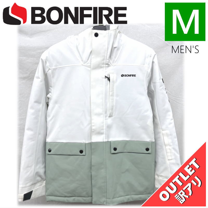 【76%OFF/OUTLET】 ジュニアBONFIRE VECTOR JKT WHITE Mサイズ キッズ ジュニア 子供用 スノーボード スノボウェア スキー...