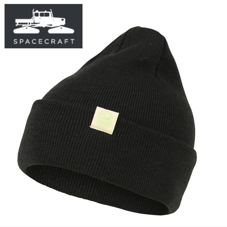 ○23 SPACECRAFT SUSTAINABLE Polyana LOTUS BEANIE カラー:BLACK ビーニー ニット帽 キャップ スノーボード スノボ スキー