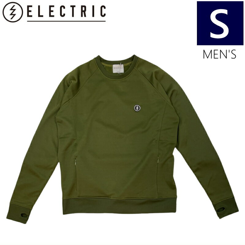 【即納】 ◇ 21-22 ELECTRIC WATER REPELLENT CREW OLIVE Sサイズ エレクトリック スノーボードウェア 撥水トレーナー クルーネック メンズ 型落ち 旧モデル 日本正規品