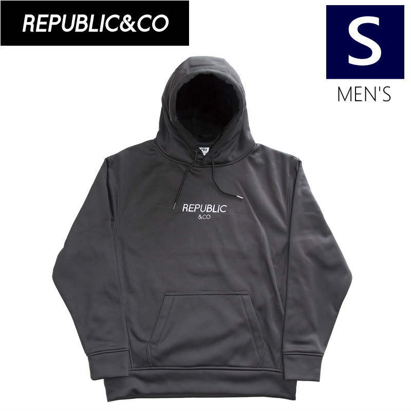 ○ 商品説明 撥水加工を施したBONDING HOODIE。 裏地には保温効果の高いフリースを使用。 REPUBLIC独自のパターン設計とストレッチ素材が身体の自然な動きをサポートします。オールシーズンを通して活躍するITEMになっております。 ○ 特徴 ・耐水圧： 記載なし ・透湿性： 記載なし ・生地表面に撥水加工 ・ストレッチあり ・ジップ付きカンガルーポケット ・生地の厚さ：普通 ○ 注意 ＊実際の商品カラーと異なる画像を一部使用しております。＊ ＊製品によって多少の誤差がある場合があります。＊ ＊ご覧のPC環境によっては、実物と色合いが若干異なって見える場合がございます。＊ ＊柄物は生地の裁断箇所によって模様の出方が画像とは異なりますので、あらかじめご了承ください。＊ メーカー希望小売価格はメーカーカタログに基づいて掲載しています