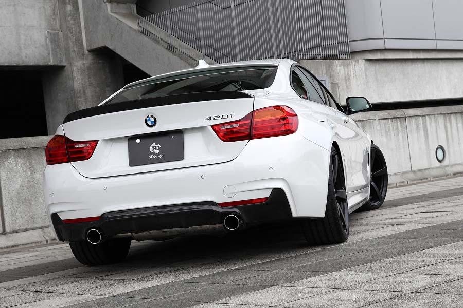 Rakuten - 3D Design (3Dデザイン)BMW 4シリーズ F32 M-Sportリアディフューザー（デュアル2テール）