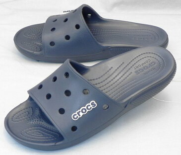 【クロックス29cm】CROCS：クラシック クロックス スライド：紺(206121-410 classic crocs slide)：ビッグサイズ：大きいサイズ：サンダル29cm