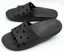 CROCS：クラシック クロックス スライド：黒(206121-001 classic crocs slide)：ビッグサイズ：大きいサイズ：サンダル30cm