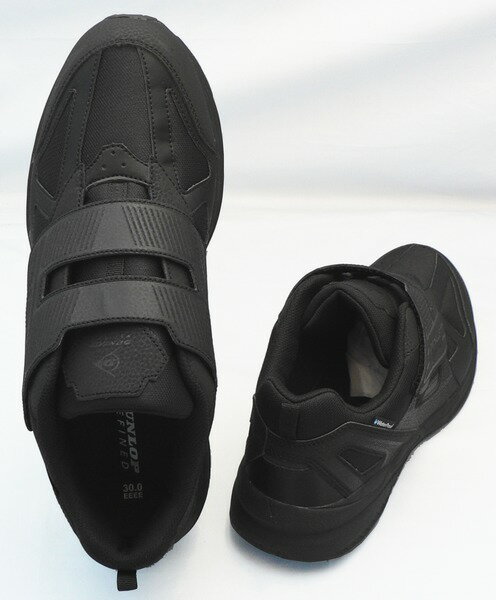 【ダンロップ30cm】【送料込】幅広4E防水：リファインド M2018WP：黒(DM2018)：ビッグサイズ：大きいサイズ：スニーカー30cm