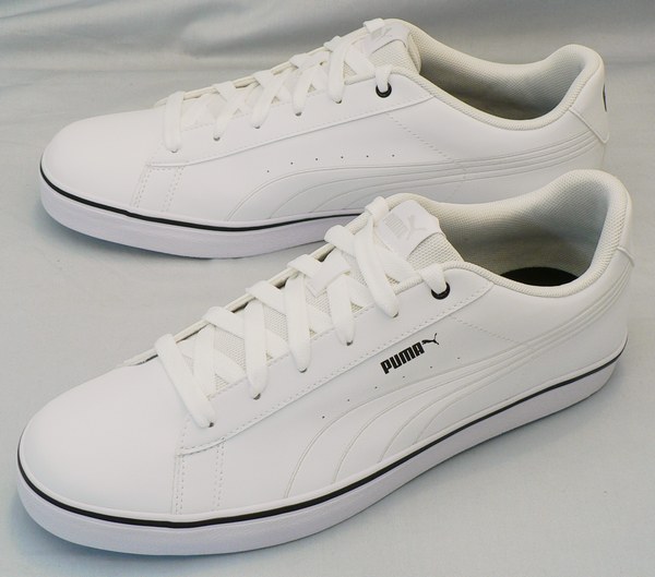 【プーマ30cm】【送料込】V コート バルク EB:白×黒(389908 01 V Court Vulc EB):ビッグサイズ:大きいサイズ:スニーカー30c...