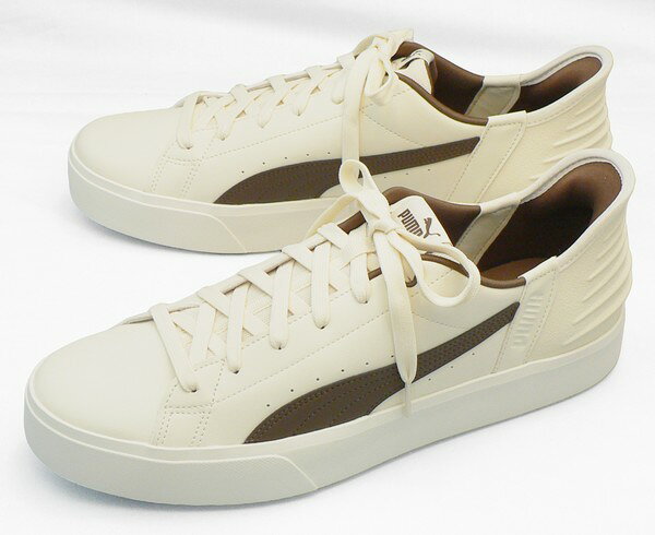 【プーマ30cm】【送料込】V コート イーズイン：アイボリー×チョコ(402486 05 V Court Ease in)：ビッグサイズ：大きいサイズ：スニーカー30cm