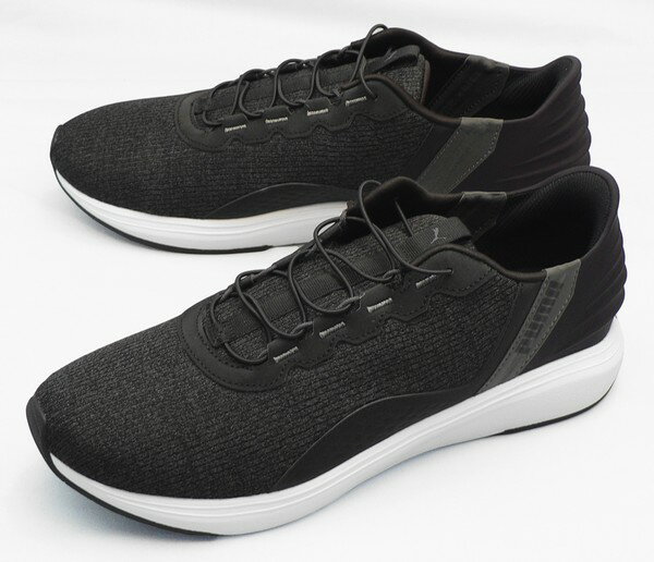 【プーマ29cm】【送料込】ソフトライド クルーズ イーズイン：黒×濃グレー×グレー(311997 01 Softride Cruise Ease in)：ビッグサイズ：大きいサイズ：スニーカー29cm