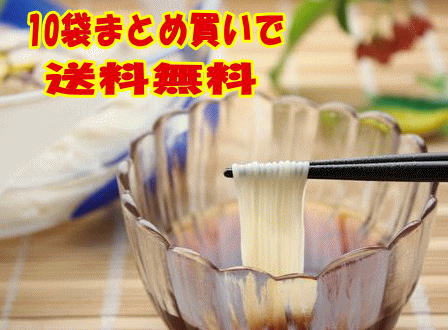 送料無料！　寛文5年堂　稲庭そうめん　切れ端麺袋入れ400g×10袋