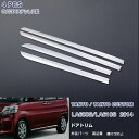 【マラソン25%OFF】ダイハツ タント/タント LA600S/LA610S サイドドアトリム ガーニッシュ ドアアンダーカバー メッキモール ステンレス(鏡面...