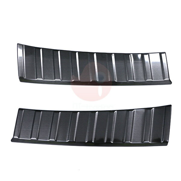 【ポイント15倍】トヨタ カローラクロス 10系 2021 ラゲッジスカッフプロテクター スカッフプレート ブラック ステンレス ヘアライン仕上げ カスタム パーツ キズ予防 カー用品 ドレスアップ 2PCS 5597