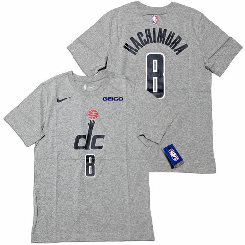 【鎖骨スポンサー無料】　NBA　八村塁 ワシントン・ウィザーズ　シティエディションTシャツ (グレー ...