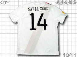 【選手支給品】マンチェスターシティ　10/11　サード　半袖　#14　SANTA　CRUZ　EL+RESPECTパッチ 3