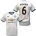【メール便送料無料】 マンチェスターユナイテッド 16/17 サード(白) # 6 POGBA ポール・ポグバ アディダス製