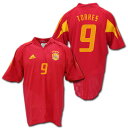 【ユーロ2004モデル】スペイン代表　2004　ホーム(赤)　＃9　TORRES　トーレス　ADIDAS