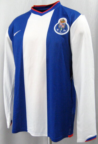 【選手用】06/07 FCポルト ホーム(青白) 長袖 ナイキ製【胸スポンサー加工無料】通販 サッカー 用品 セール