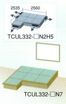 箱畳 ユニット畳 収納 【楽座(プランH-3)変形L型三畳半タイプ引出5台付】TCUL332?□N2H5