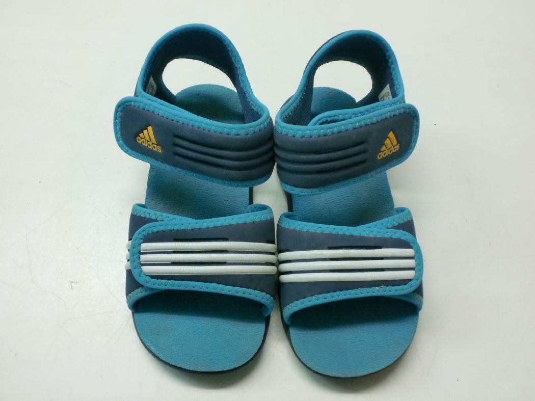 【中古】【あす楽可】【adidas／アディダス】キッズ スポーツサンダル★16cm／ネイビー×ブルー★ダブルのベルクロで脱ぎ履き楽々です！