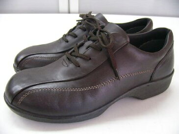 ◆定番デザイン♪◆【Clothing】◆レディースカジュアルシューズ◆ダークブラウン◆24.0cm/EEE◆幅広甲高◆軽量◆【中古】【あす楽可】