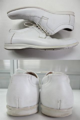 ★都会的スタイル【Hawkins/ホーキンス】7/25cm程度□ホワイト□カジュアルシューズ□スワール□外羽式□レザー/本革□ロングノーズ【中古】【あす楽可】