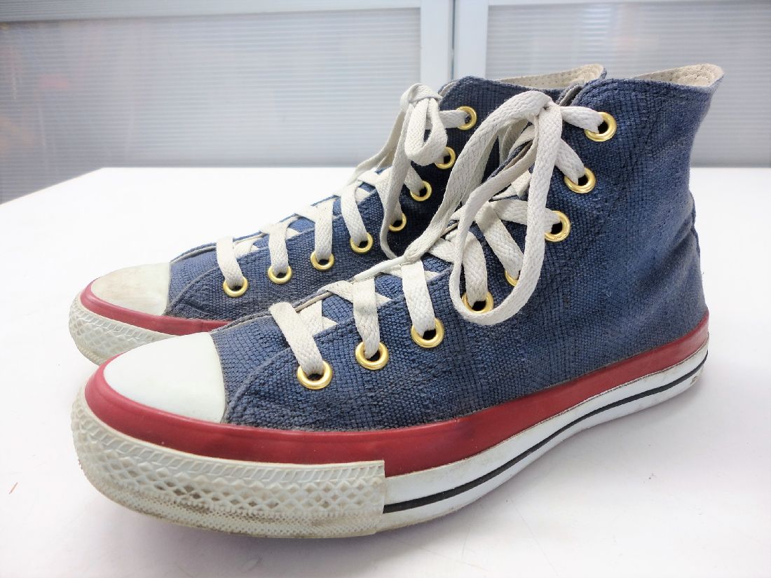 ★定番ブランド【CONVERSE/コンバース】USA7.5/26cm◇ALL STAR BLISK HI◇オールスター◇ハイカットスニーカー◇ネイビー◇クラシカル◇カジュアル◇【中古】