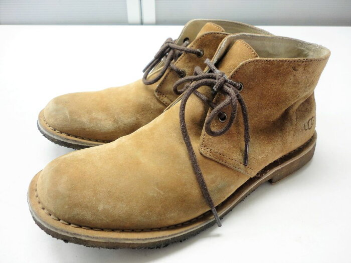 【UGG Leihton Suede】USA10/UK9/EU43/28cm◇チャッカブーツ◇デザートブーツ◇チェスナット◇ブラウン◇アグ◇レイトンスエード◇クレープソール◇【中古】