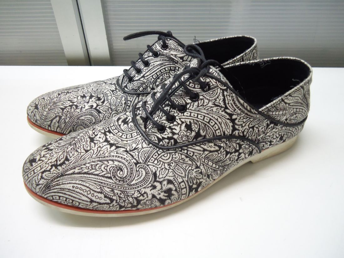 【中古】【あす楽可】☆状態良好♪大人の遊び心を詰め込んだデザイン♪☆Dedes(デデス)☆デッキシューズ☆ブラック×ホワイト☆EU43(26.5cm相当)☆ヒー...