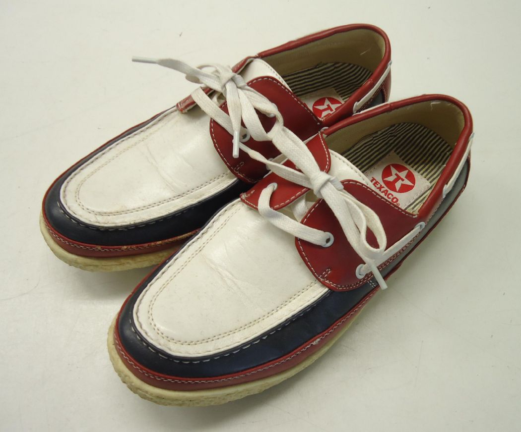【TEXACO/テキサコ】デッキシューズ TXC-506★25cm★トリコロール(ホワイト×レッド×ネイビー)★カジュアルシューズ【中古】