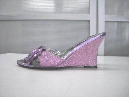 【中古】【あす楽可】LOVE STEP【ラブステップ】■レディース■ウェッジソールサンダル■Mサイズ(23.0〜23.5cm)■パープル■ゴージャスな一足☆