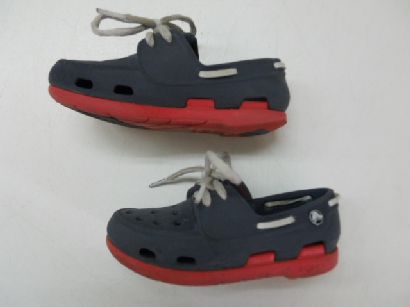 【中古】【あす楽可】◎海辺/アウトドア▼crocs/クロックス▼キッズサンダルシューズ▼C　10/17.5cm▼ブルー×レッド▼男の子/女の子▼