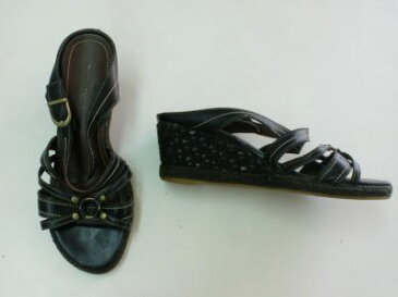 【中古】【あす楽可】ANNA COLLECTION(アンナコレクション)★レディース★ウェッジソールミュール★約23.5〜24cm★☆ウェッジヒールで横から見てもお洒落♪☆ベルトで長さ調節も可能♪
