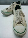 【中古】【あす楽可】VANS/ヴァンズ■ローカットスニーカー■8(26.0cm)■アイボリー×グリーン■カジュアルコーデにピッタリの一足♪